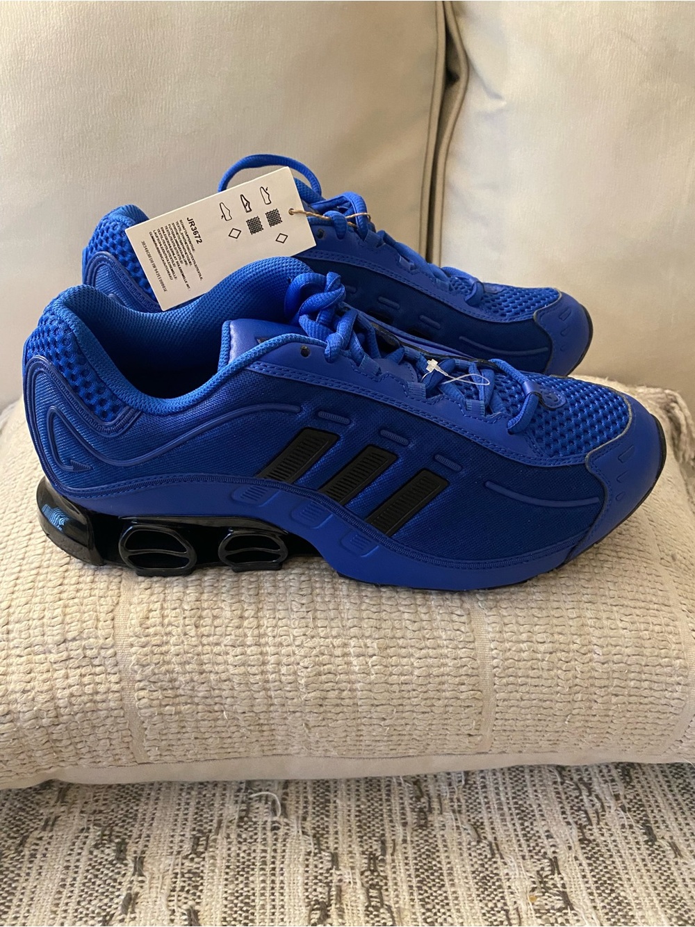 New Men's Adidas Megaride O1 Casual Training Shoes Blue Black JR3672